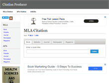 Tablet Screenshot of citationproducer.com